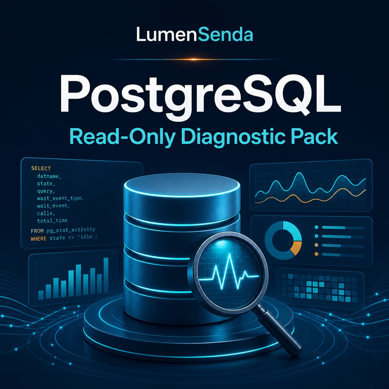 Portada de PostgreSQL Read-Only Diagnostic Pack de LumenSenda